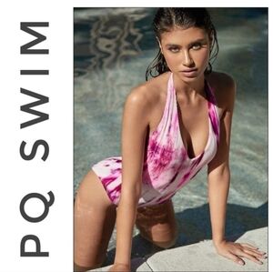 NWT PQ Swim Pink Tie Dye One Piece Swim Suit Medium